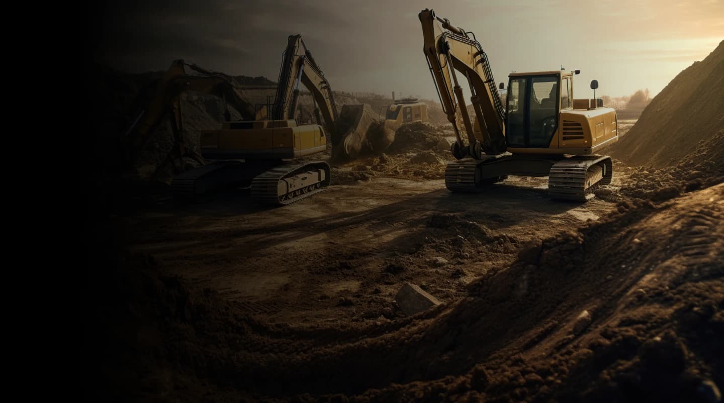 Construction equipment on site